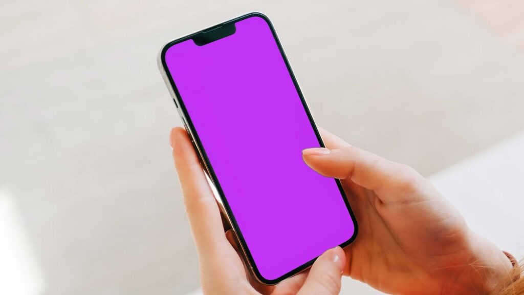 pink screen iphone